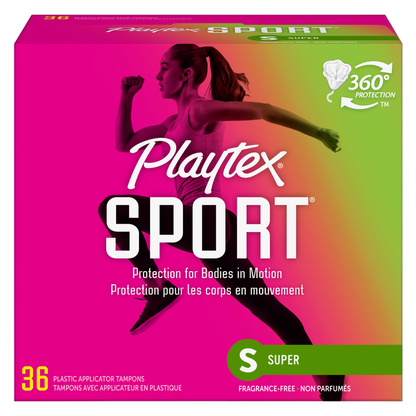 Playtex Sport Tampons Multipack, Super Unscented Pack of 36