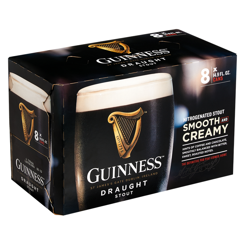 Guinness Draught Stout 8pk 14.9oz Can 4.2% ABV – BevMo! Washington