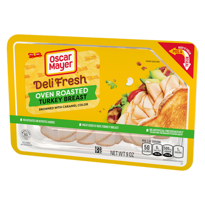 Oscar Mayer Deli Fresh Oven Roasted Turkey Breast Sliced Lunch Meat - 9oz