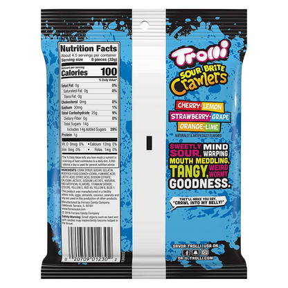 Trolli Sour Brite Crawlers Gummy Candy 5oz