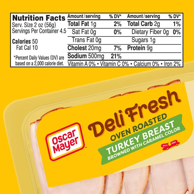 Oscar Mayer Deli Fresh Oven Roasted Turkey Breast Sliced Lunch Meat - 9oz