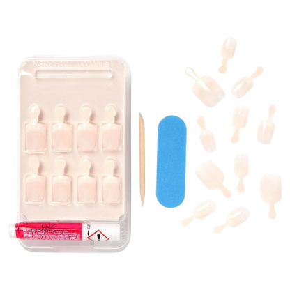 Kiss Salon Acrylic Nude French False Nails, Breathtaking, 28 ct