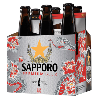 Sapporo Premium Beer 6pk 12oz BTL 4.9% ABV – BevMo! Washington
