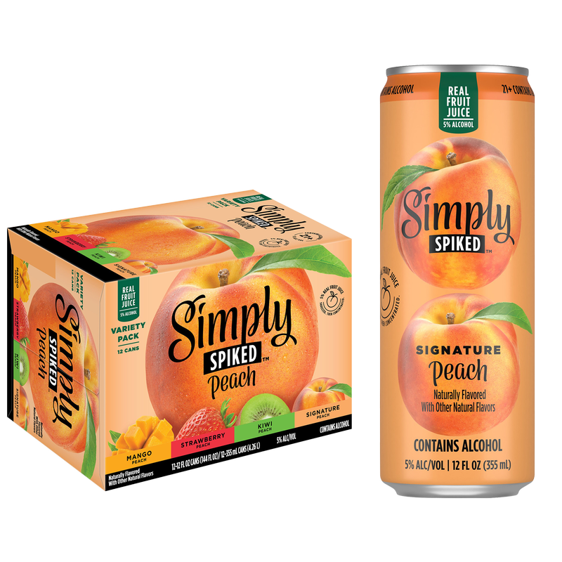 Simply Spiked Peach Variety Pack 12pk 12oz Can 5% ABV – BevMo