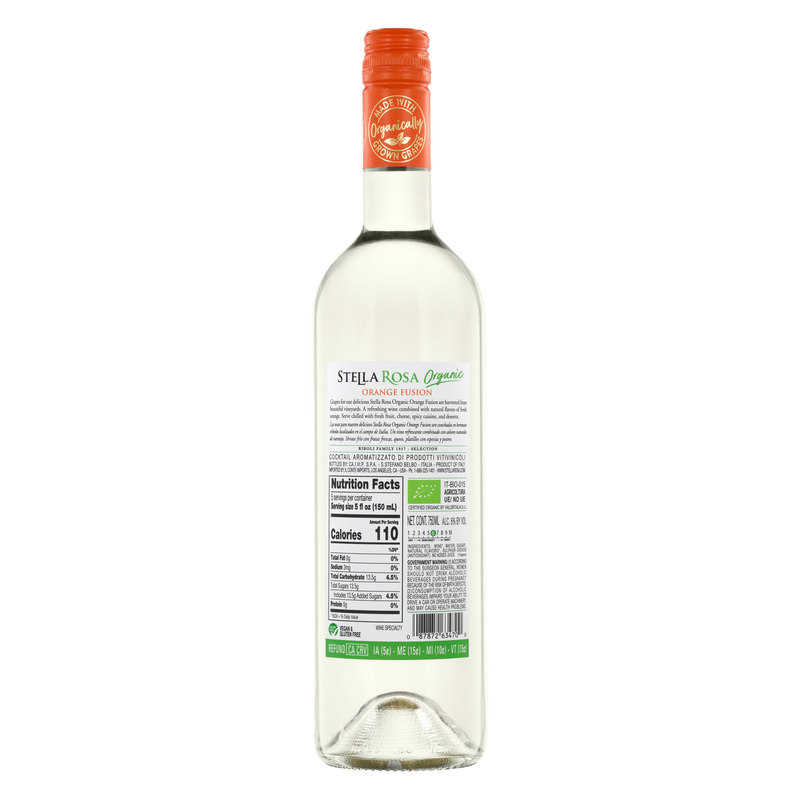 Stella Rosa Orange Fusion Organic 750ml – BevMo! Washington