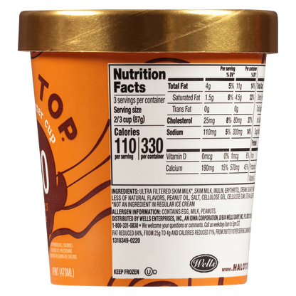 Halo Top Peanut Butter Cup Ice Cream Pint