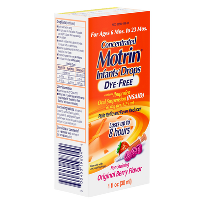 Infant Motrin Concentrated Liquid Medicine Drops, 1oz