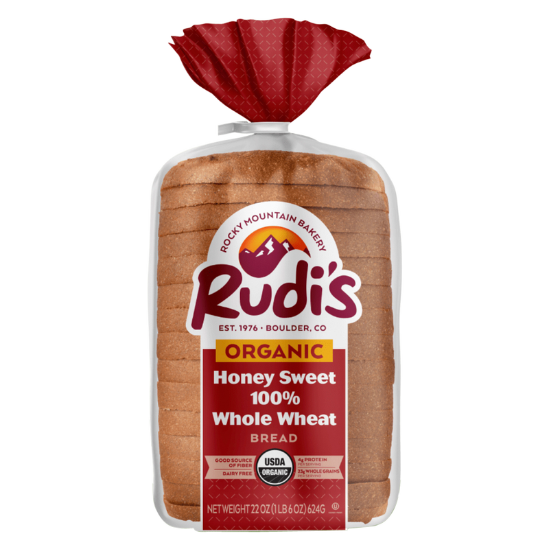 Rudi's Organic Frozen Honey Sweet 100% Whole Wheat - 22oz