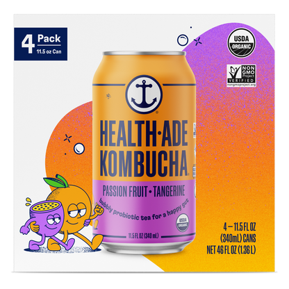 Health-Ade Passion Fruit-Tangerine 4pk 11.5oz Can