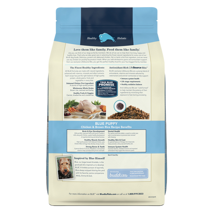 Blue Buffalo Puppy Chicken and Brown Rice Dry Dog Food 5lb