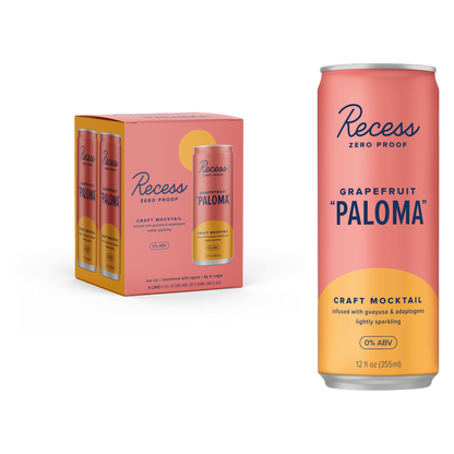Recess Grapefriut Paloma Mocktail 4pk 12oz Can
