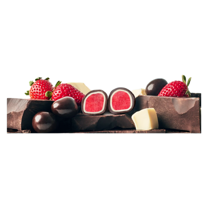 Tru Fru Strawberries Hyper-Dried Fresh in White & Dark Chocolate, 4.2oz
