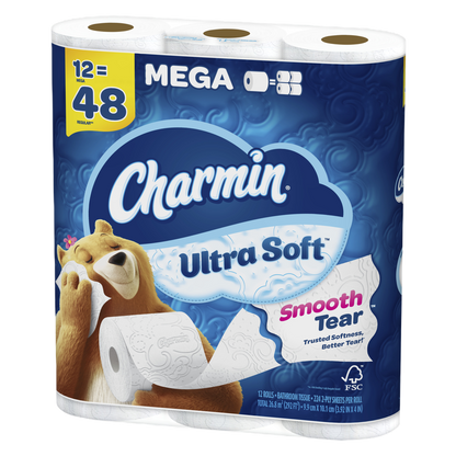 Charmin Ultra Soft Toilet Paper 12 Ct Mega Rolls