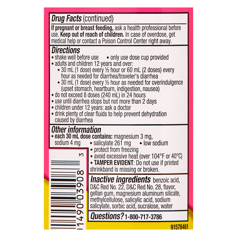 Pepto Bismol 5 Symptom Digestive Relief Original Liquid 8oz