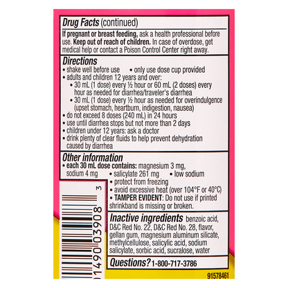 Pepto Bismol 5 Symptom Digestive Relief Original Liquid 8oz