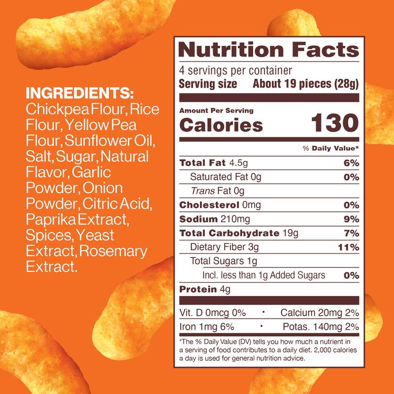 Hippeas Nacho Vibes Chickpea Puffs, 4oz