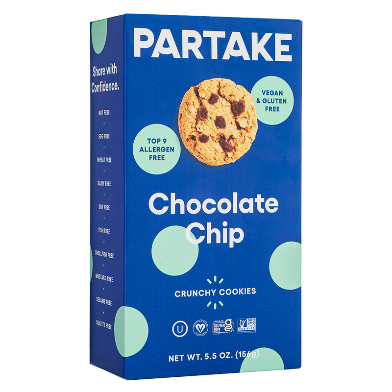 Partake Gluten Free Vegan Crunchy Chocolate Chip Cookies 5.5oz