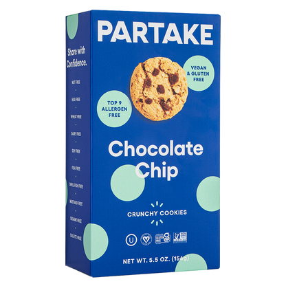 Partake Gluten Free Vegan Crunchy Chocolate Chip Cookies 5.5oz