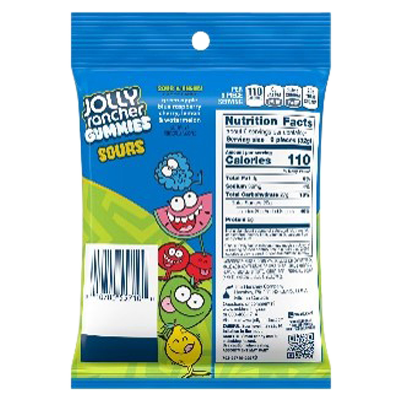 Jolly Rancher Sours Gummies Assorted Fruit Flavors 6.5oz