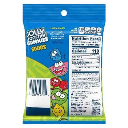 Jolly Rancher Sours Gummies Assorted Fruit Flavors 6.5oz
