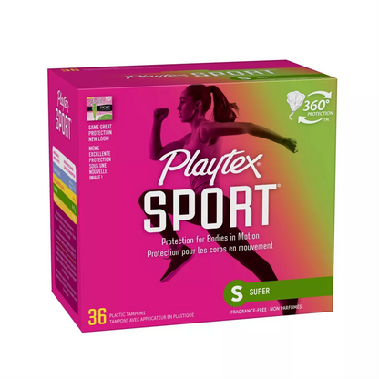 Playtex Sport Tampons Multipack, Super Unscented Pack of 36
