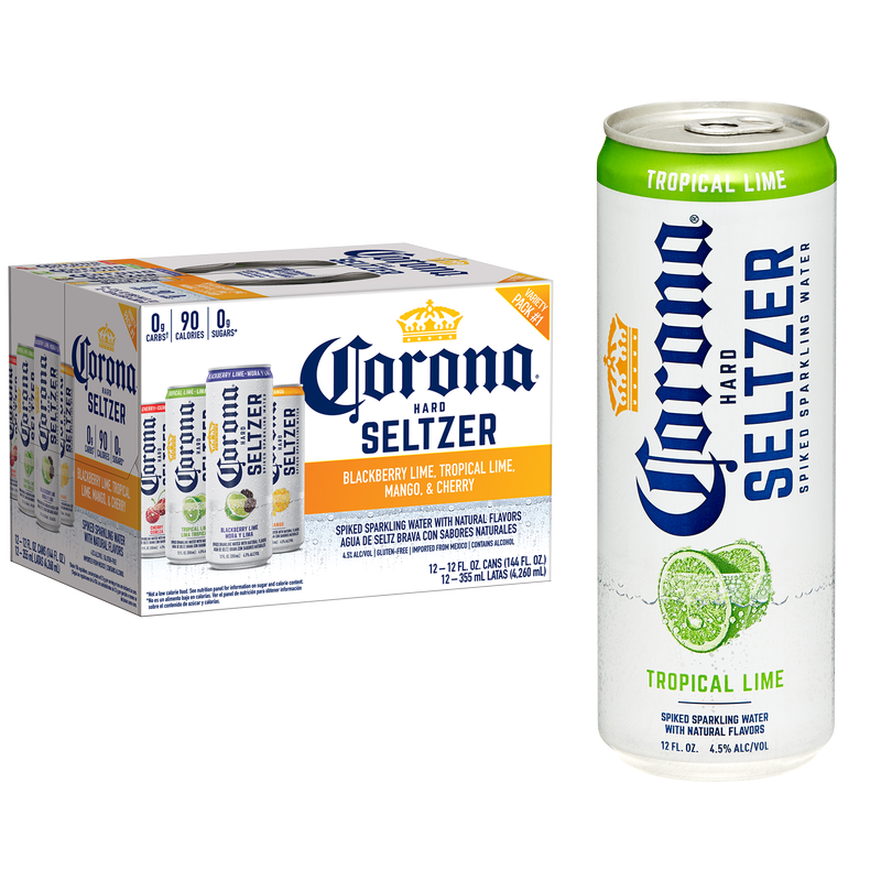 Corona Hard Seltzer Tropical Mix Variety Pack 12pk 12oz Cans 4.5