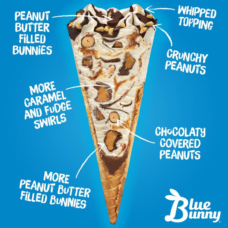 Blue Bunny Bunny Tracks Load'd Cones 4ct