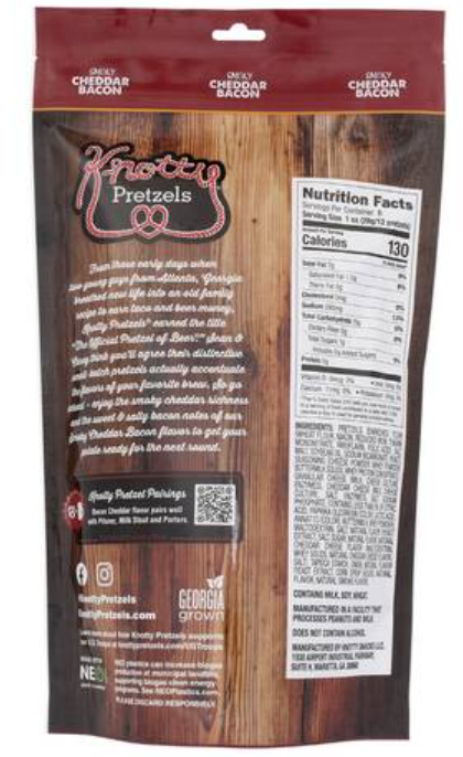 Knotty Pretzels Cheddar Bacon  (8 OZ)