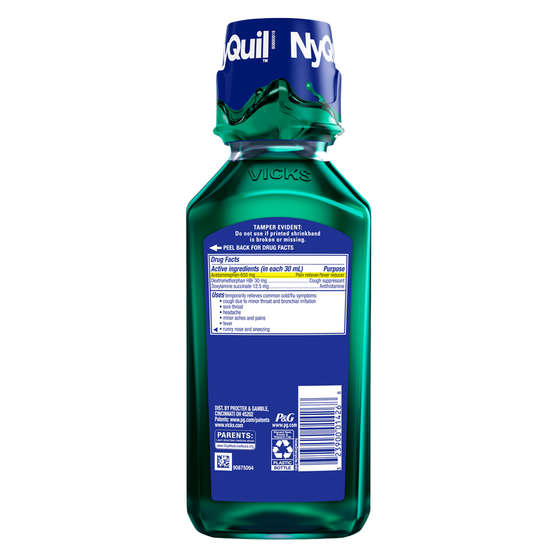 Vicks NyQuil Cold & Flu Nighttime Relief Original Liquid 12oz