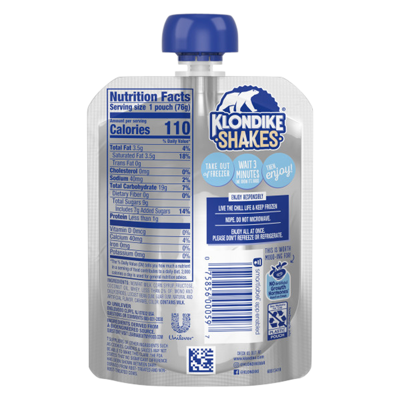 Klondike Shakes Chill Out & Vanilla Frozen Dairy Dessert 6ct 28oz