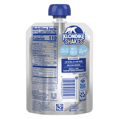 Klondike Shakes Chill Out & Vanilla Frozen Dairy Dessert 6ct 28oz