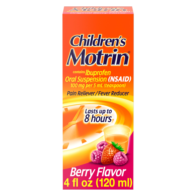 Motrin Children's 8-Hour Pain Reliever & Fever Reducer Berry Liquid 4oz