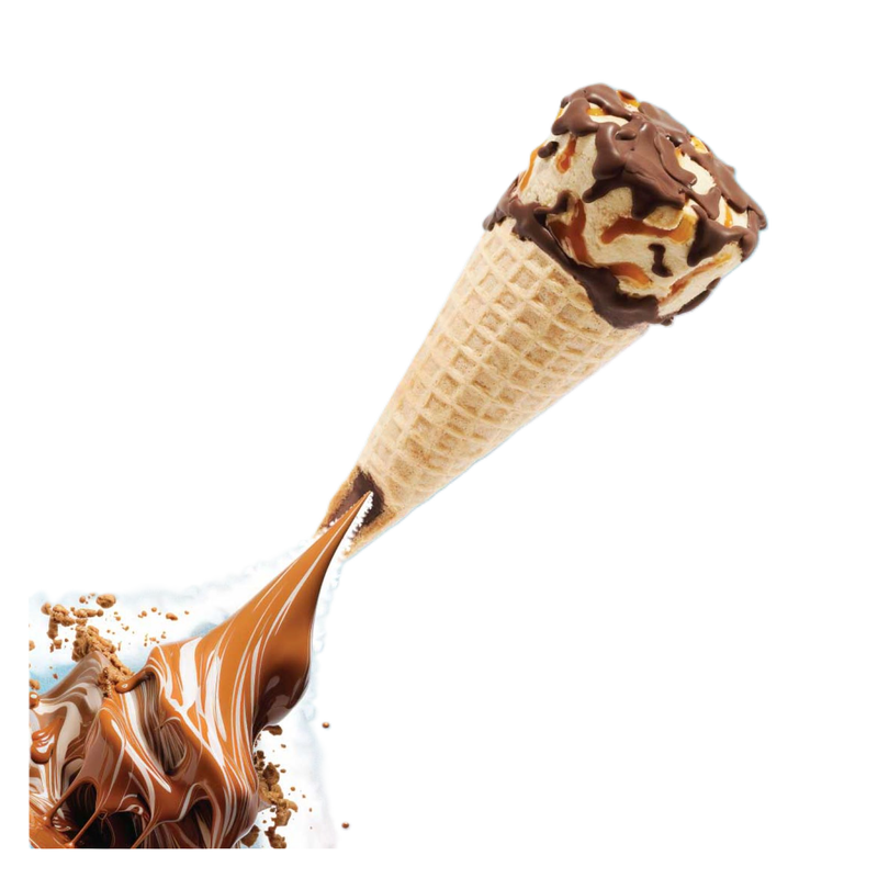 Jolly Llama Dairy & Gluten-Free Sea Salt Caramel Chocolate Cones 3ct