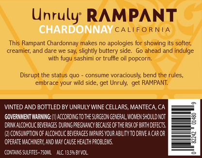 Unruly Rampant Chardonnay 750ml