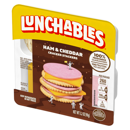 Lunchables Ham & Cheddar Cracker Stackers -  3.2oz