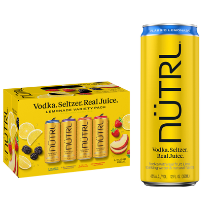 NUTRL Vodka Hard Seltzer Lemonade Variety Pack 8pk 12oz Slim Cans 4.5% ABV
