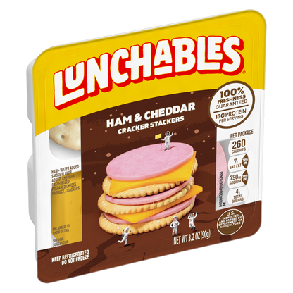 Lunchables Ham & Cheddar Cracker Stackers -  3.2oz