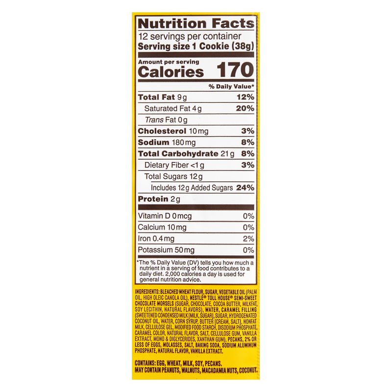 Nestle Toll House Caramel Pecan Turtle Cookie Dough - 12ct/16oz