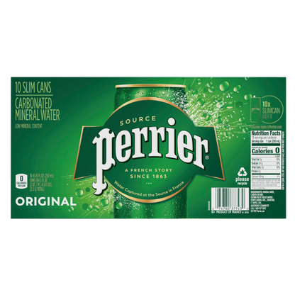 Perrier Sparkling Water Slim Can 10pk 250ml
