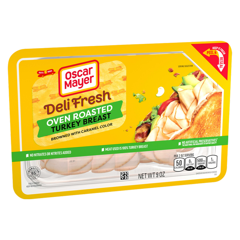 Oscar Mayer Deli Fresh Oven Roasted Turkey Breast Sliced Lunch Meat - 9oz