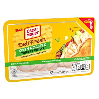 Oscar Mayer Deli Fresh Oven Roasted Turkey Breast Sliced Lunch Meat - 9oz