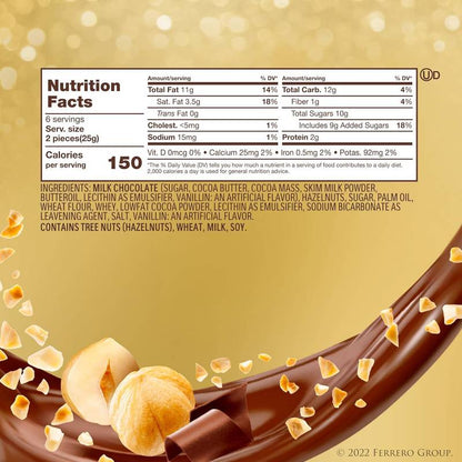 Ferrero Rocher Milk Chocolate Hazelnut Gift Box, 12 ct