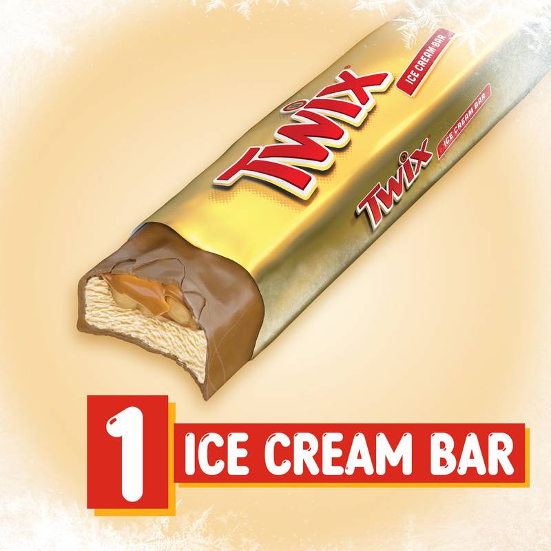 TWIX Vanilla and Caramel Milk Chocolate Ice Cream Bar - 3 Oz Bar