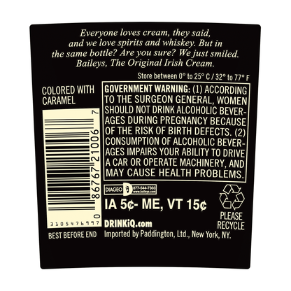 Baileys Original Irish Cream Liqueur 750 mL (34 Proof)