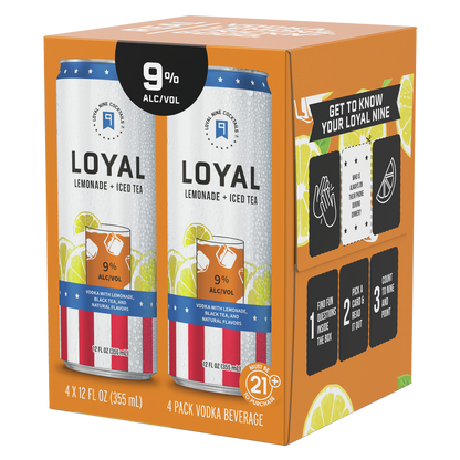 Loyal 9 Lemonade & Iced Tea 4pk 12oz 9% ABV