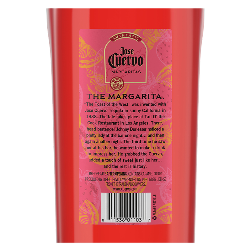 Jose Cuervo Authentic Margarita Strawberry Lime Ready to Drink Cocktail 1.75L 9.5% ABV