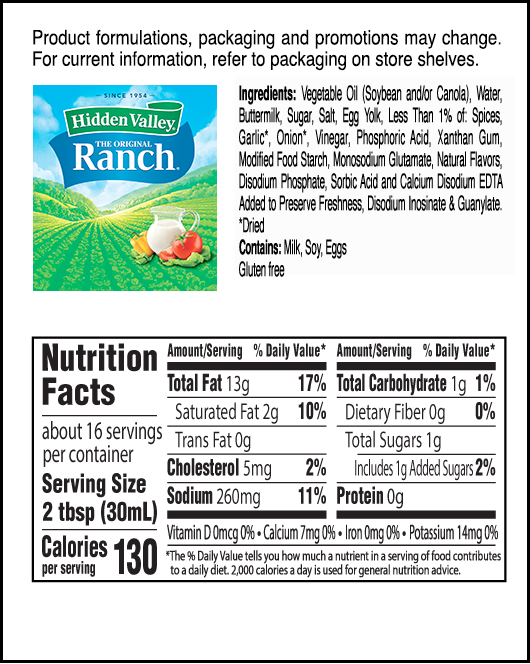 Hidden Valley Original Ranch Salad Dressing & Topping 16oz – BevMo! Washington