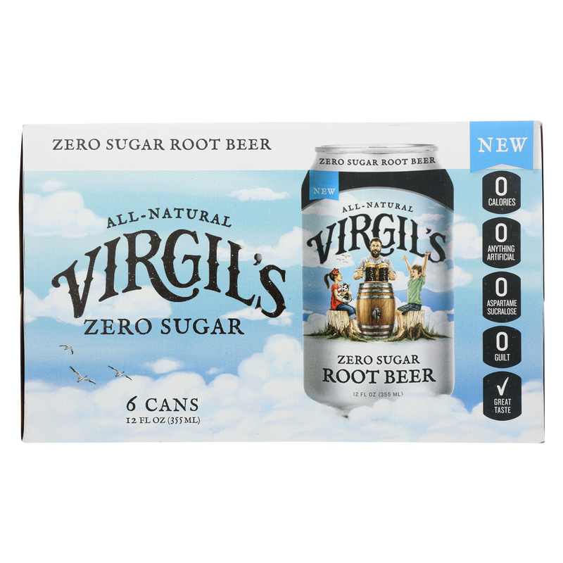 Virgil's Zero Sugar Root Beer 6pk 12oz Can