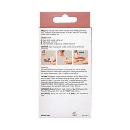 KISS Bare but Better, Press-on Nails, Bare Nude, Nude