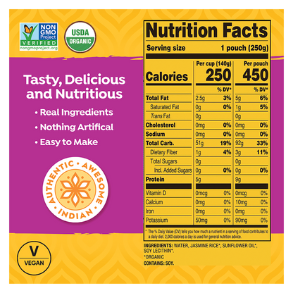 Tasty Bite Organic Jasmine Rice 8.8oz